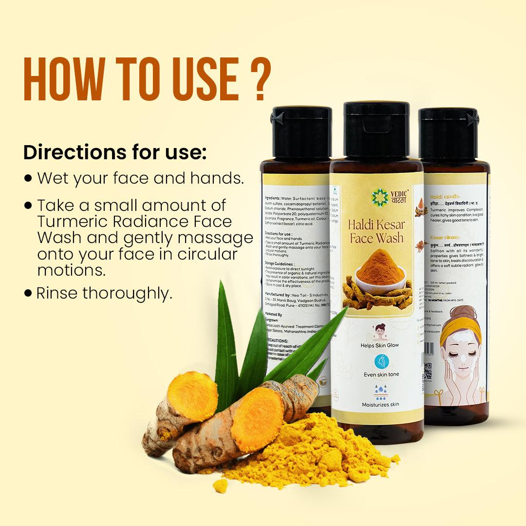 Vedic Vaarsa Haldi Kesar Face Wash