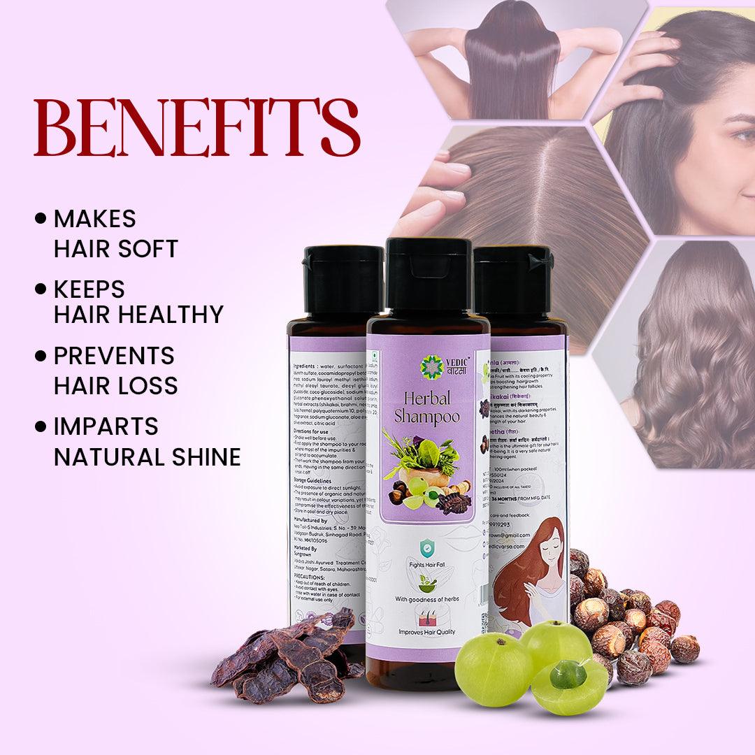Vedic Vaarsa Herbal Shampoo - Expertly Nourishes, Strengthens, and Leaves Hair Feeling Clean, Shiny & Healthy